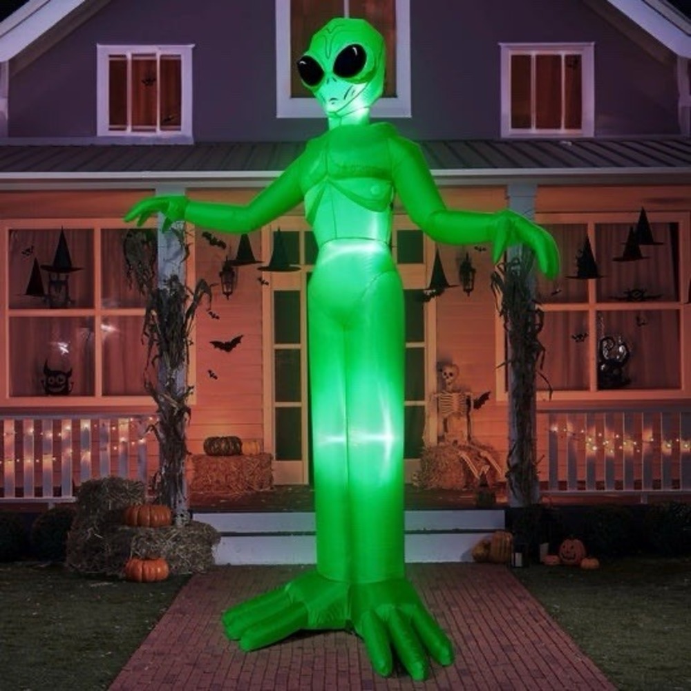 9FT Halloween Inflatable Alien Decoration - LED Blow Up Outdoor Yard Decor NEW